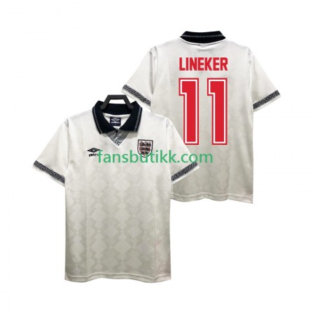 Fotballdrakt England LINEKER 11 Retro Hjemmetrøye 1990 Kortermet